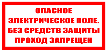 S13 Опасное электрическое поле. без средств защиты проход запрещен - Знаки безопасности - Знаки по электробезопасности - магазин "Охрана труда и Техника безопасности"